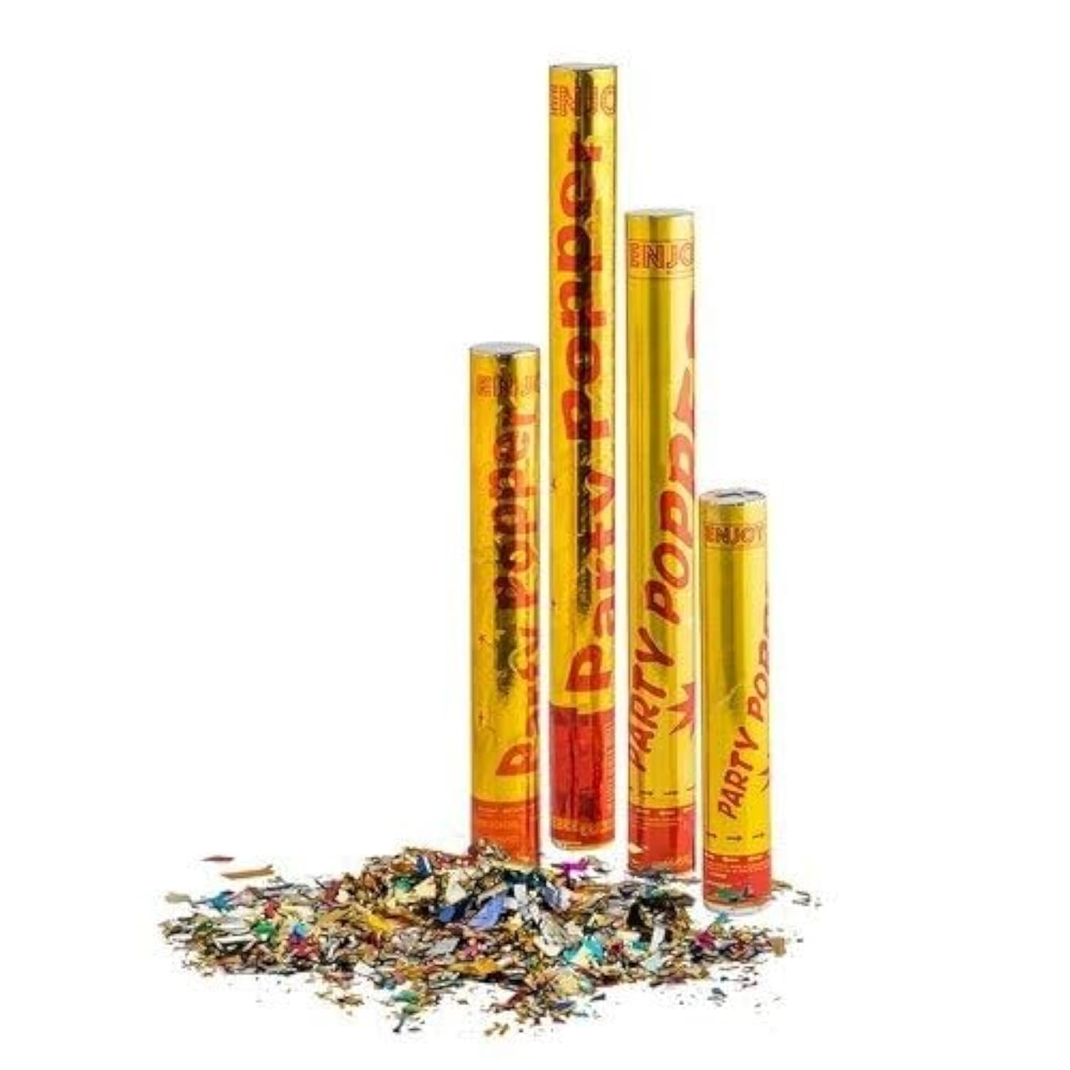 Goldedge 6-Pack of 30cm Party Poppers with Colorful Confetti - Add Fun and Excitement to Your Celebrations Wedding, Parties, Graduation!