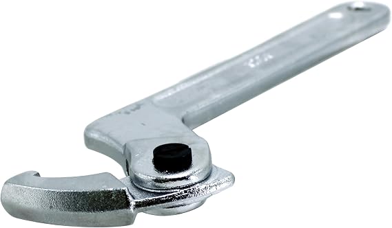 HFS(R C Spanner Hook Wrench Tool Chrome Vanadium Adjustable Steel - 51-121mm 2-4-3/4