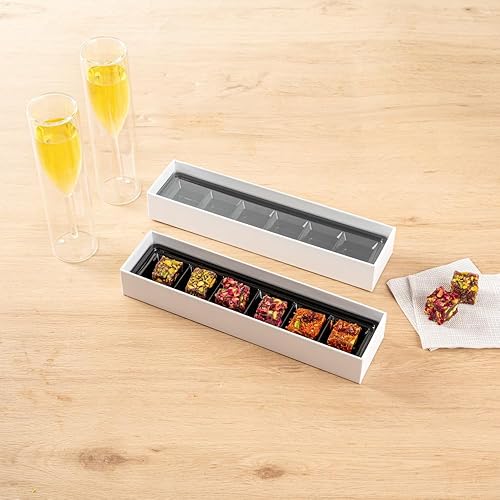 Miniatura 7 de Restaurantware Sweet Vision - Cajas rectangulares de dulces de 10.6 x 2.8 x 1.6 pulgadas, 10 cajas de regalo desechables para panadería, 6
