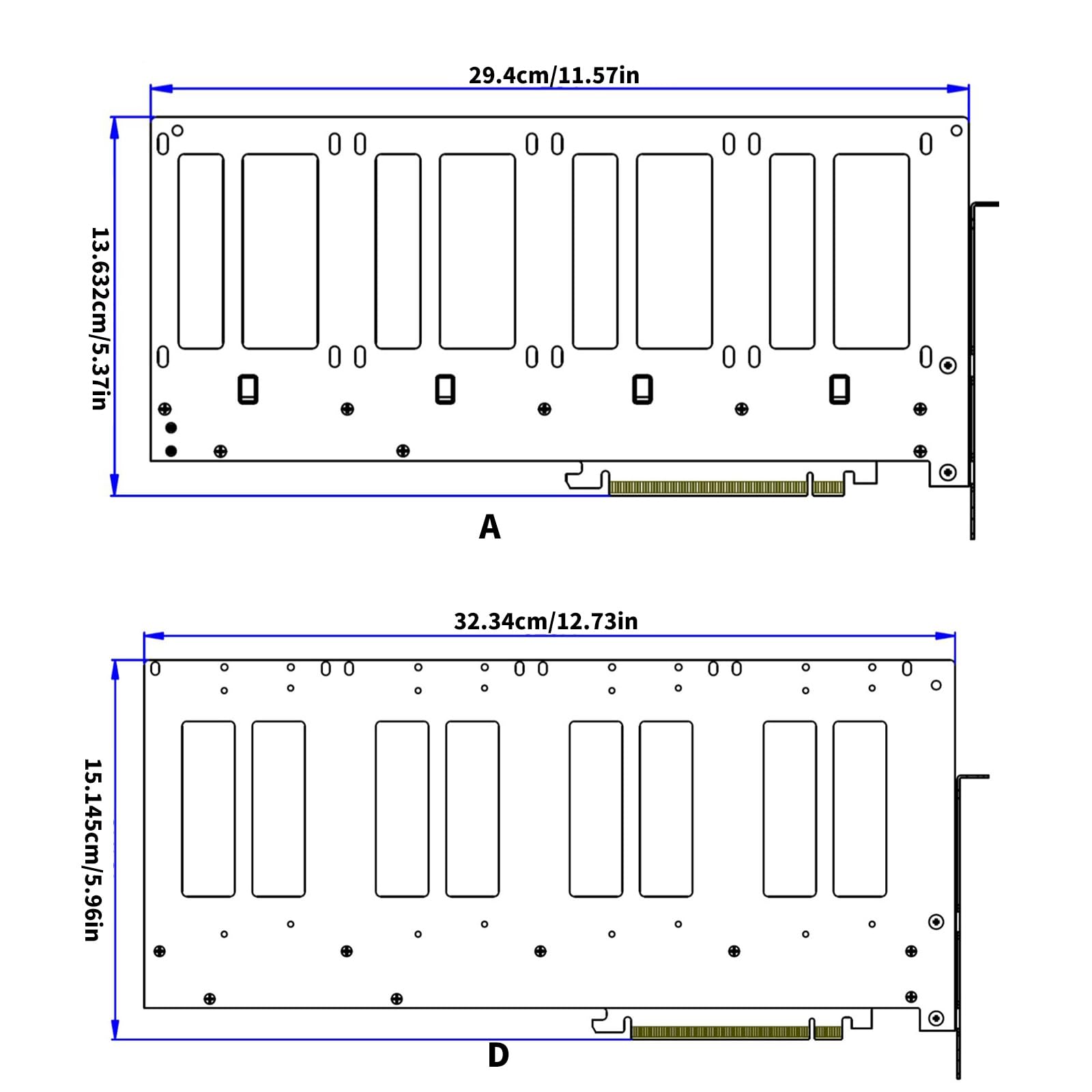 PCIe 5.0 X16 a 4 puertos Bifurcation Splitter tarjeta adaptadora, R37A