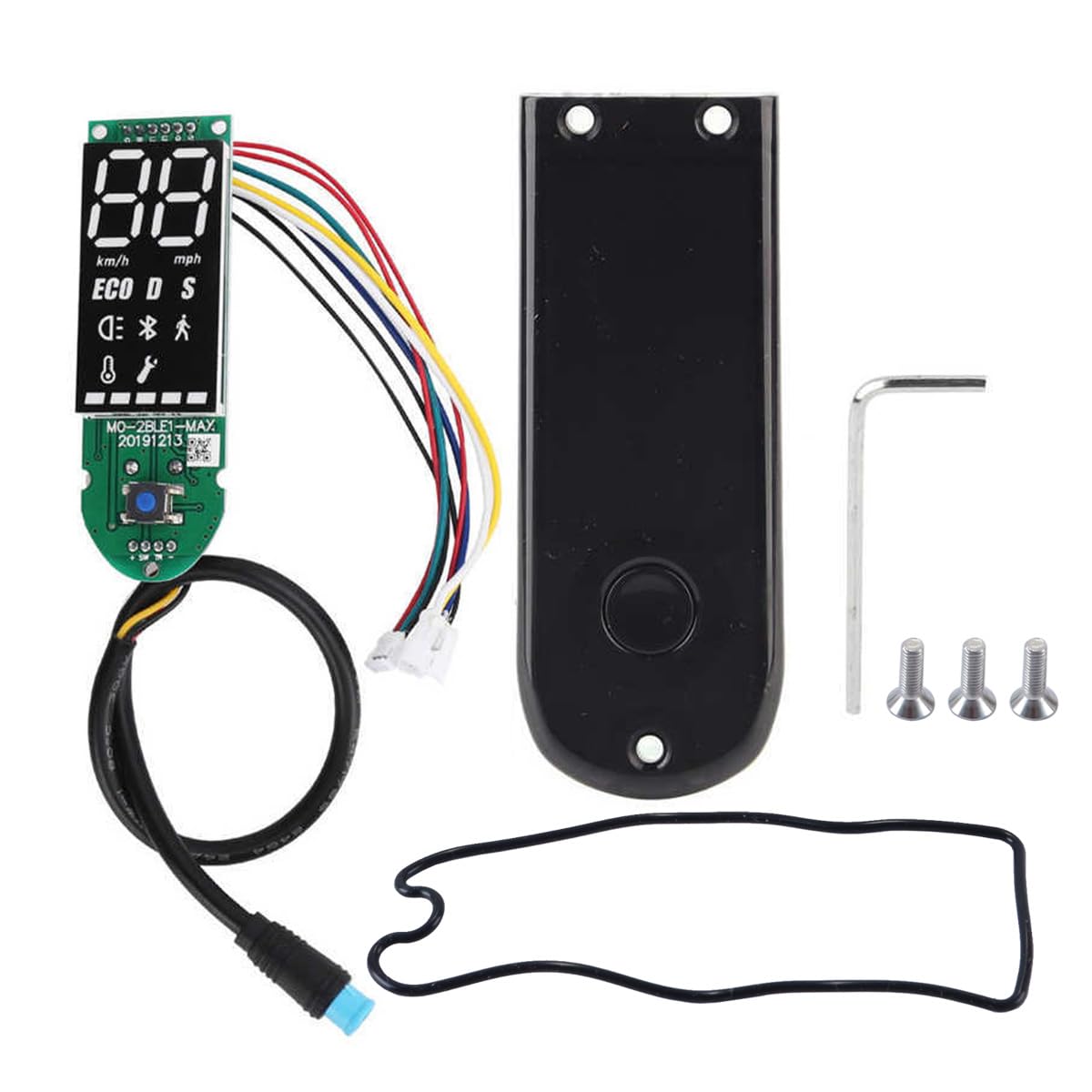Tablero de scooter eléctrico, placa de circuito impreso impermeable con Bluetooth, pantalla transparente y cubierta negra, compatible con scooter MAX G30