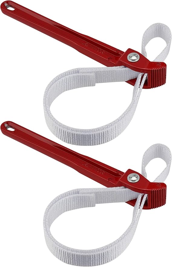 KEILEOHO 2 Pack Pipe Strap Wrench, 850mm Length Adjustable Pipe Strap