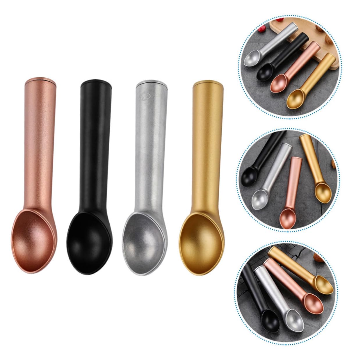 Alipis Cuillère À Glace Ergonomique Facile À Nettoyer Pour Desserts Aux Fruits Et Glaces