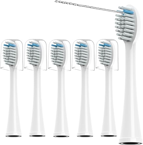Cabezales de repuesto para cepillos de dientes compatibles con Waterpik Sonic Fusion SF01 SF02Sonic Fusion 2.0 SF03 SF04, 6 cabezales de repuesto