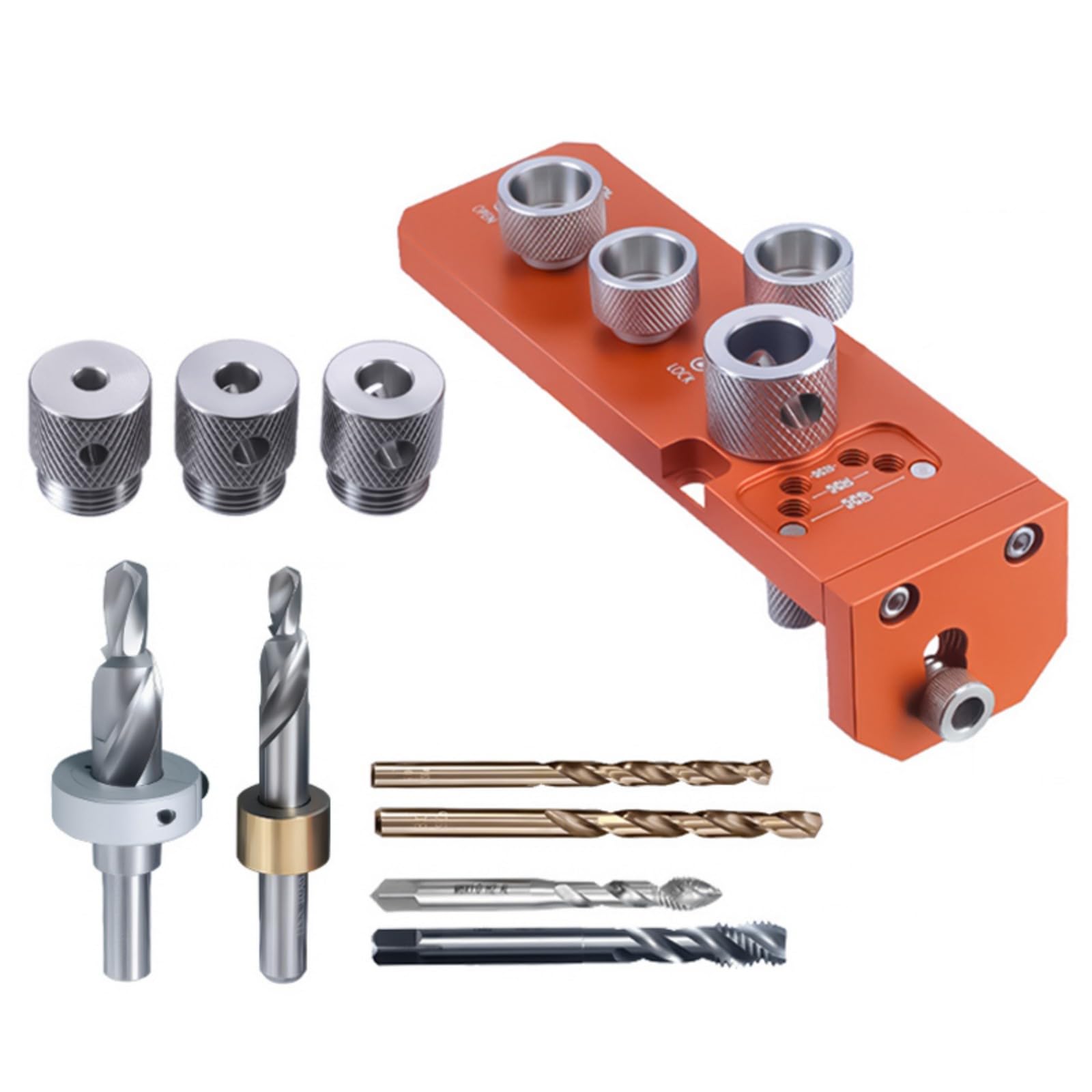 Zepfjhe B Lightweight Heavy Duty Ergonomic Aluminum Alloy Double Purpose Drilling Set For Carpentry And Metal Easy To Carry Multifunctional Metalworking Locator