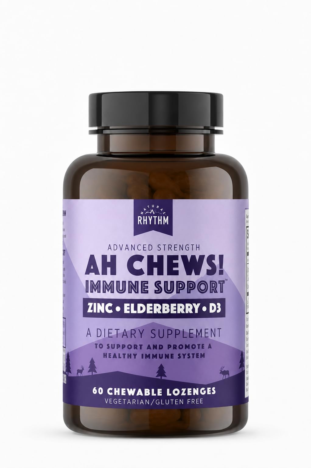 Natural Rhythm Ah Chews! Immune Booster Lozenges, 60 Capsules
