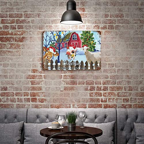 Panneau métal renne de Noël impression durable grand format 45cm - 4