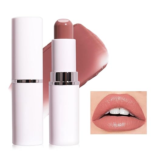 Erinde Bálsamo labial tintado + lápiz labial de terciopelo, color de labios cremoso hidratante, acabado brillante natural, ligero y duradero,