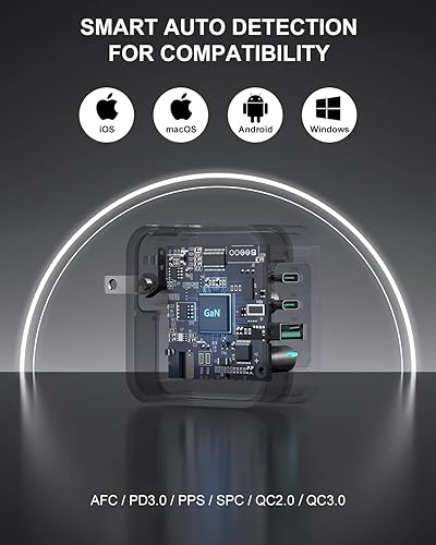 Miniatura 7 de Nekteck Cargador USB-C S22, S23 Ultra de 45 W con cable de 6 pies de largo, PD.3 (PPS), pequeño cargador Samsung súper rápido tipo C certificado