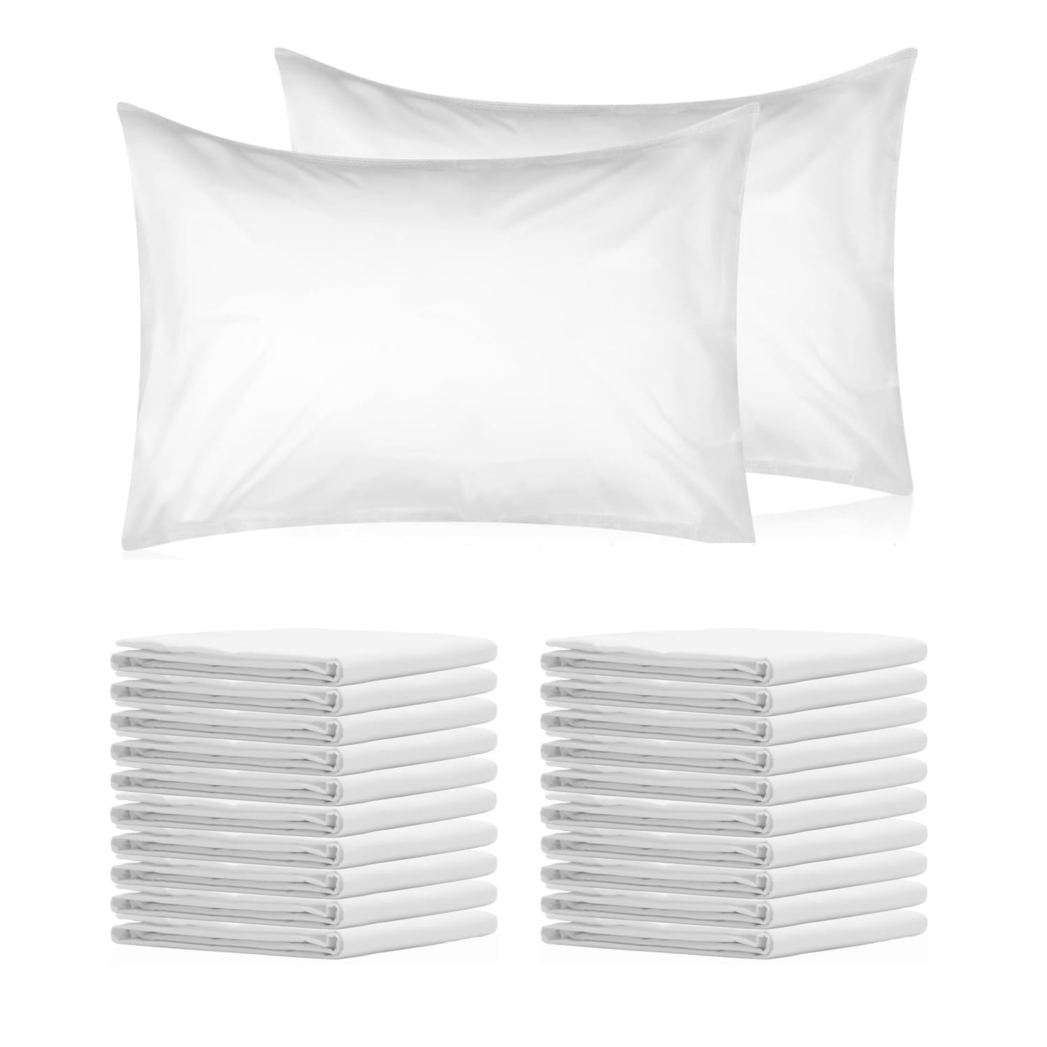 MaxBlaster 20 Pcs Disposable Pillow Case Covers for Bed Pillows, Non Woven Pillow Covers For Travel,Disposable Home Bedding Supplie，60 x 80 cm