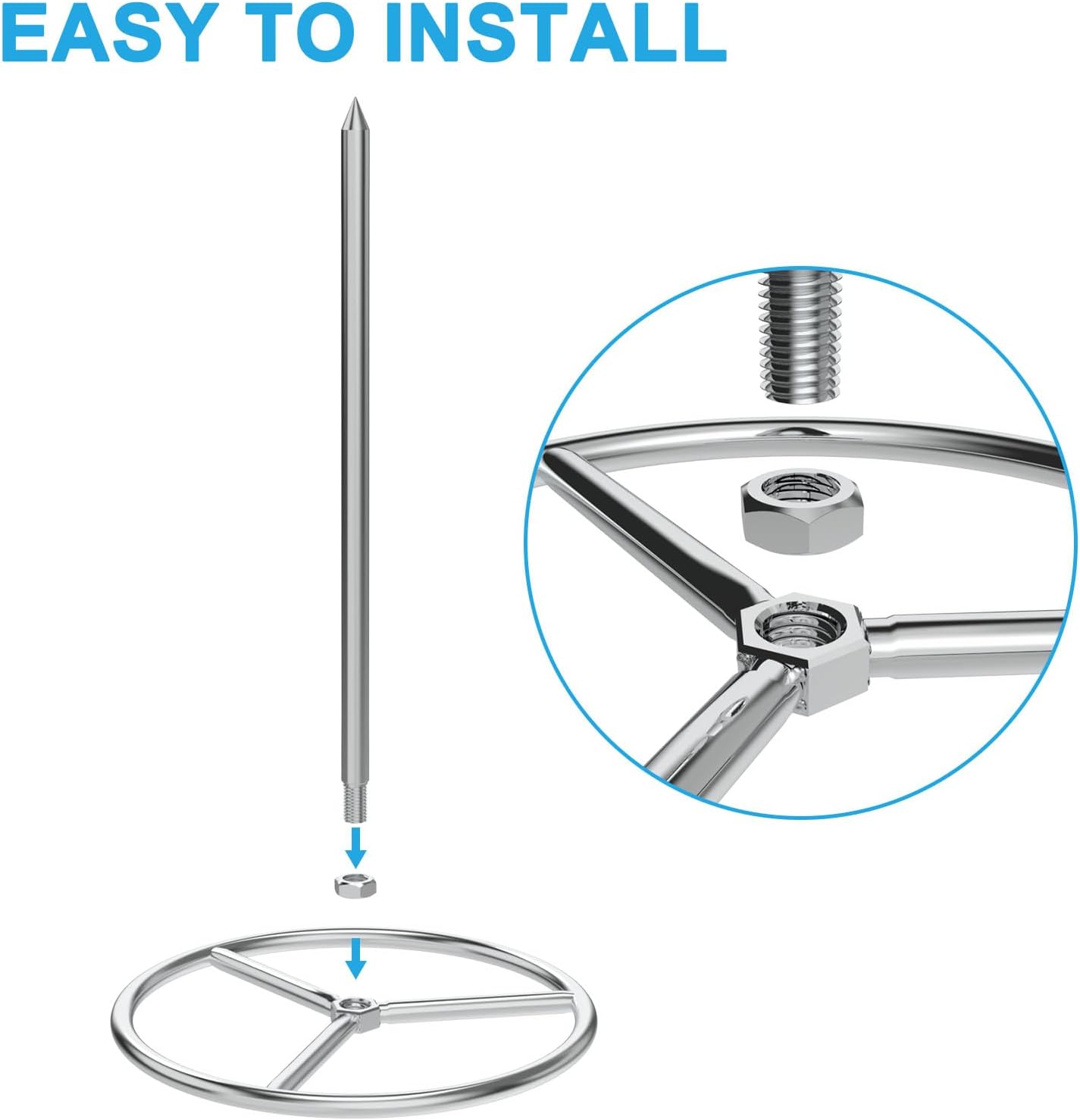 Perforated Turkey Chicken and Turkey Hanger with Stainless Steel Vertical Skewer, Poultry Hanger for a Whole Chicken, Turkey Fryer and Smoker Accessories