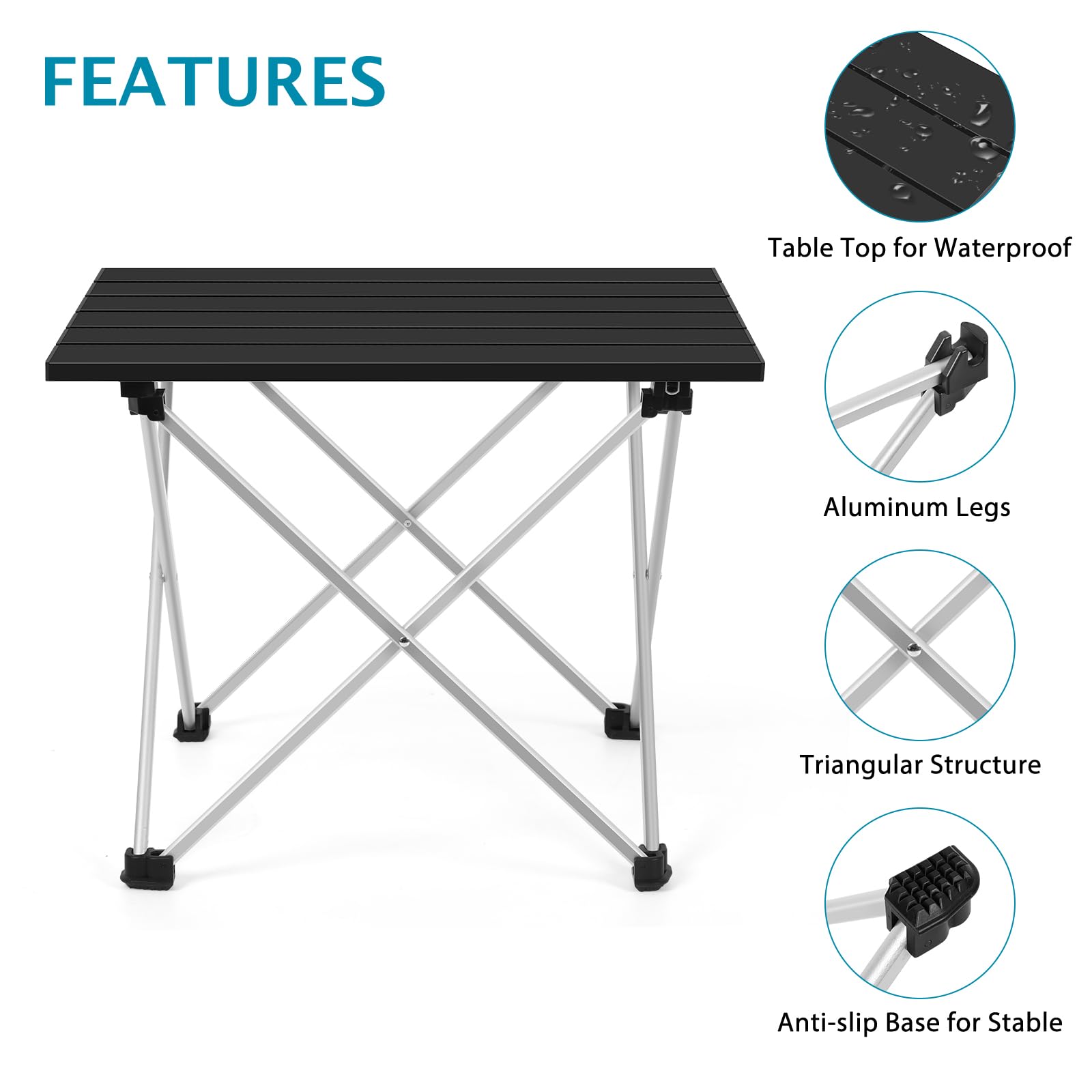 RedSwing Tavolo Da Barbecue Portatile Pieghevole In Alluminio - 91,4 X 50,8 X 78 Cm - Altezza Regolabile (41,5/78 Cm) Con Bacino Porta Acqua 6L, Per Campeggio E Picnic - 3
