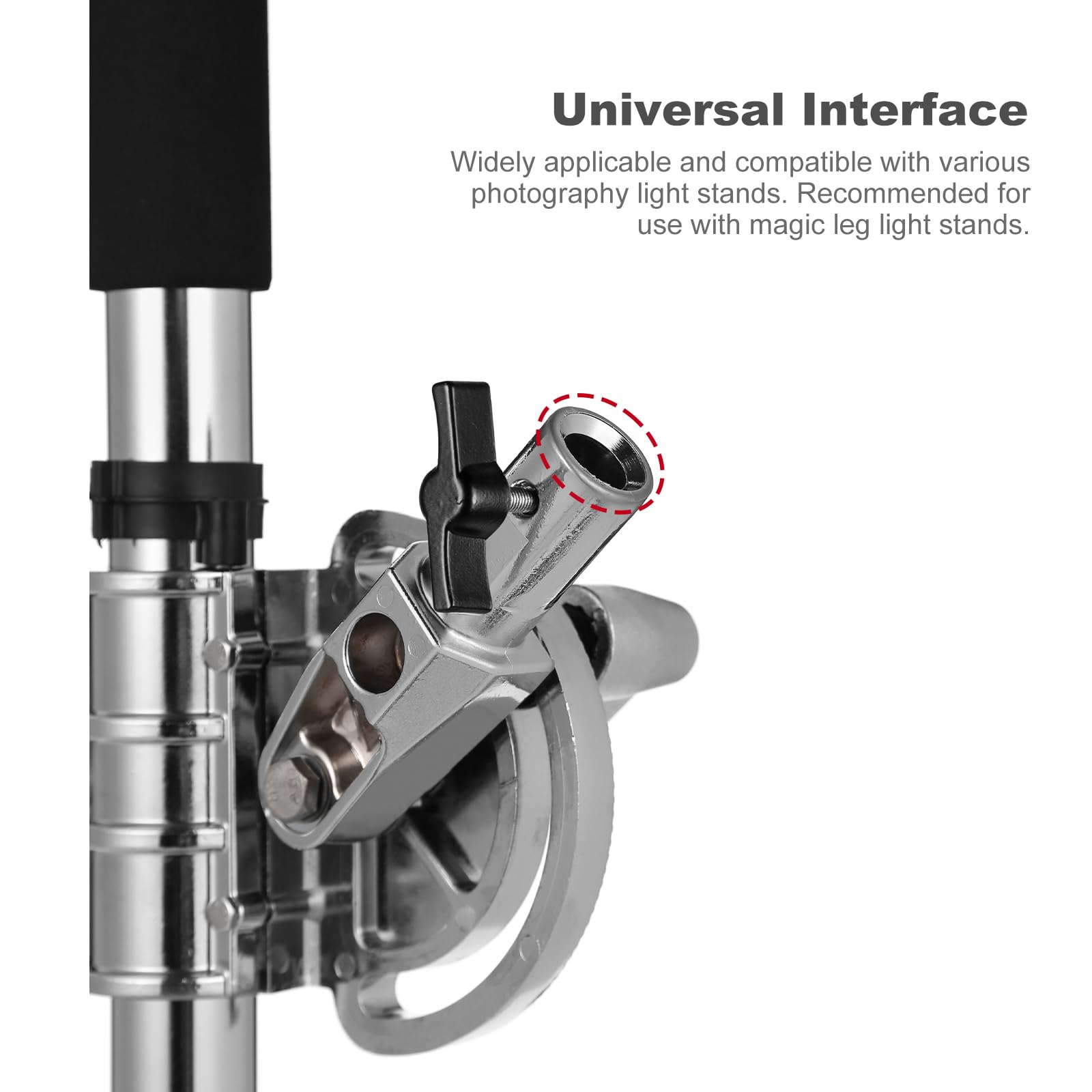 AMBITFUL MF-01 Metal Heavy Stainless Cross Arm Steel Longest 232 cm Photo Studio Kit Boom Arm 94 cm - 232 cm 37-91 Inch Light Stand Cross Arm for C-Stand