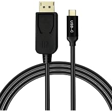 USB C to DisplayPort 1.4 Cable,Support 8K@60Hz, 4K@240Hz USBType C to DP CableThunderbolt 4 to DisplayPort Cable, DisplayPort to USB-C Cable for iPhone 15 MacBook USB C to DP unidirectional