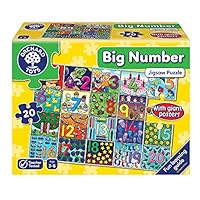 Orchard Toys Big Number Puzzle and Poster Jigsaw Game 20-Pieces