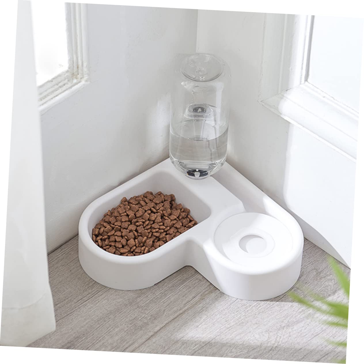 BESPORTBLE 3stücke Automatischer Wasserspender Und Futternapf Für Katzen Und Hunde rutschfest Auslaufsicher Mit Elegantem Design Praktisch Für Zuhause Und Unterwegs Weiß