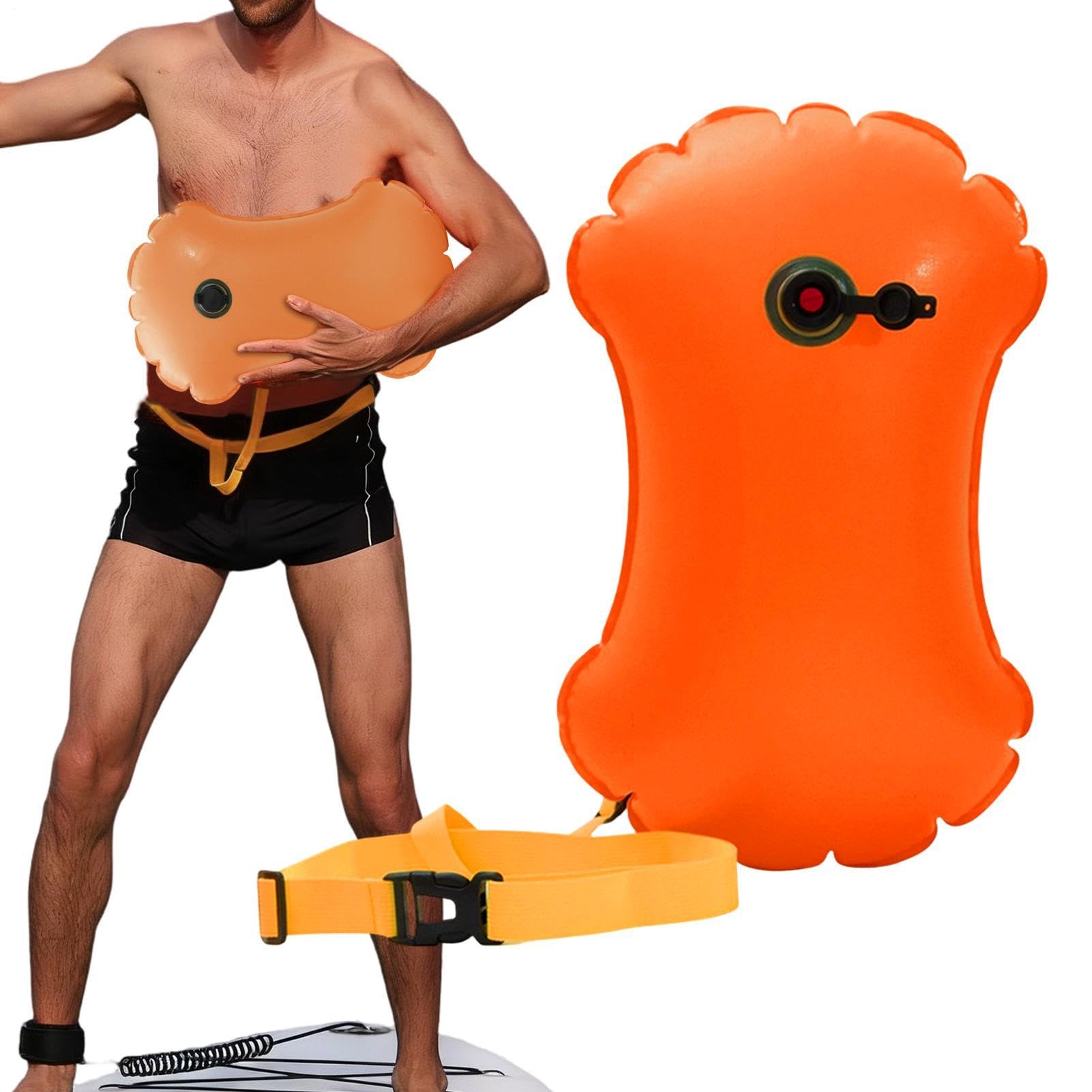 Swim Buoy, Highly Visible Safety Float, Swim Buoy for Lap Swimming, for Swimmers Triathletes Kayakers Pool Exercise Training Racing Outdoor Sea Lake River