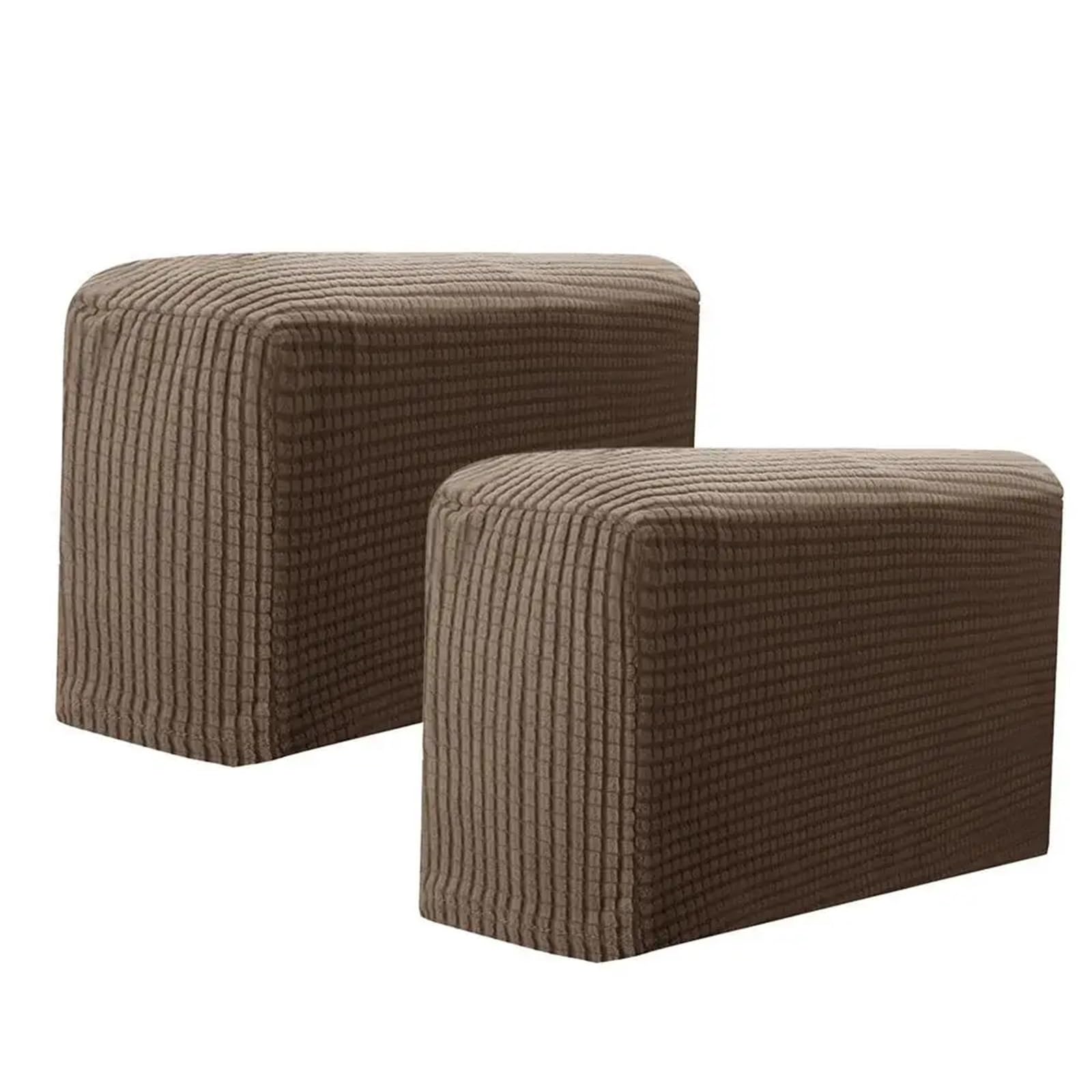 SFOIKVG Arm Covers 2PCS/SET Sofa Armrest Covers Fleece Stretchy Chair Couch Arm Protector Stretch To Fit for Sofa Chair(Light coffee-2)