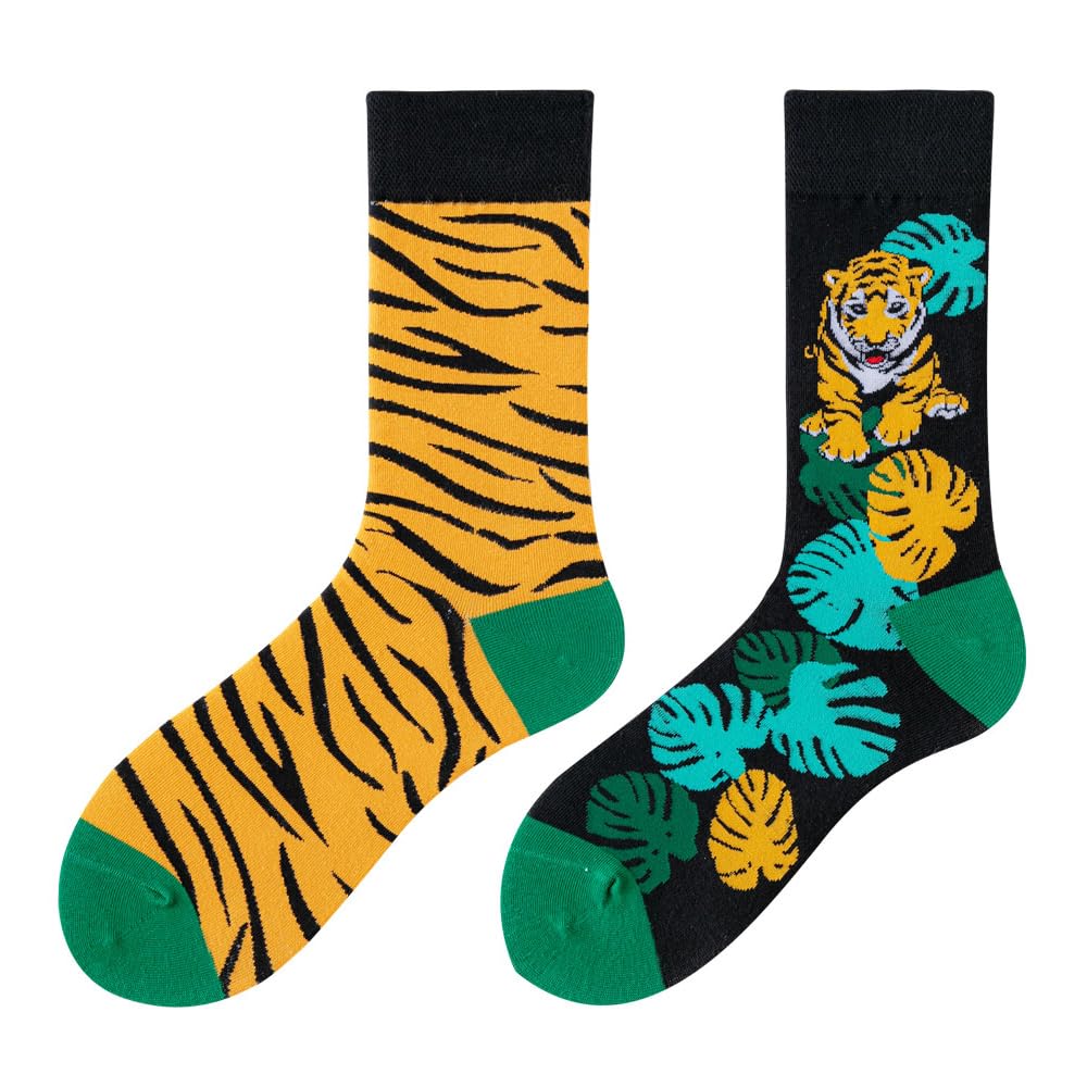 Calcetines Divertidos Unisex para Mujer y Hombre con Diseños Asimétricos en Par - Temas Animales, Comida, Fruta, Deporte y Arte en Algodón - Ideal para Regalos — view 74