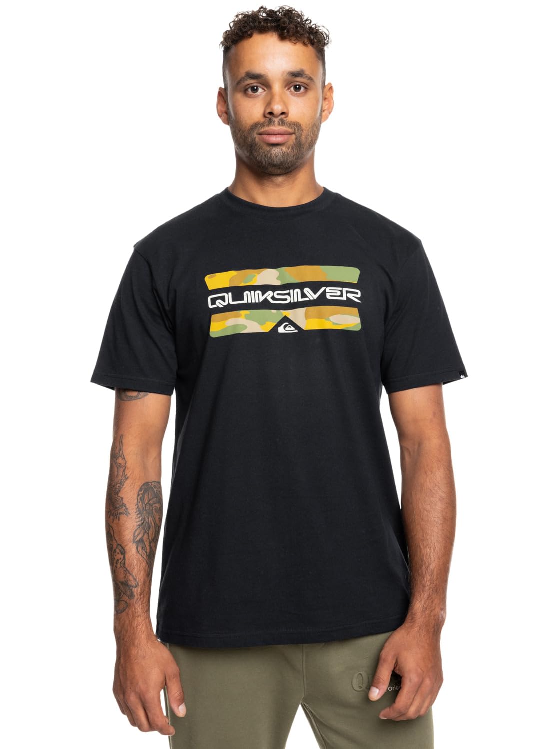 Quiksilver Short-Sleeved T-Shirt QS CAMO Logo SS Men Black XS
