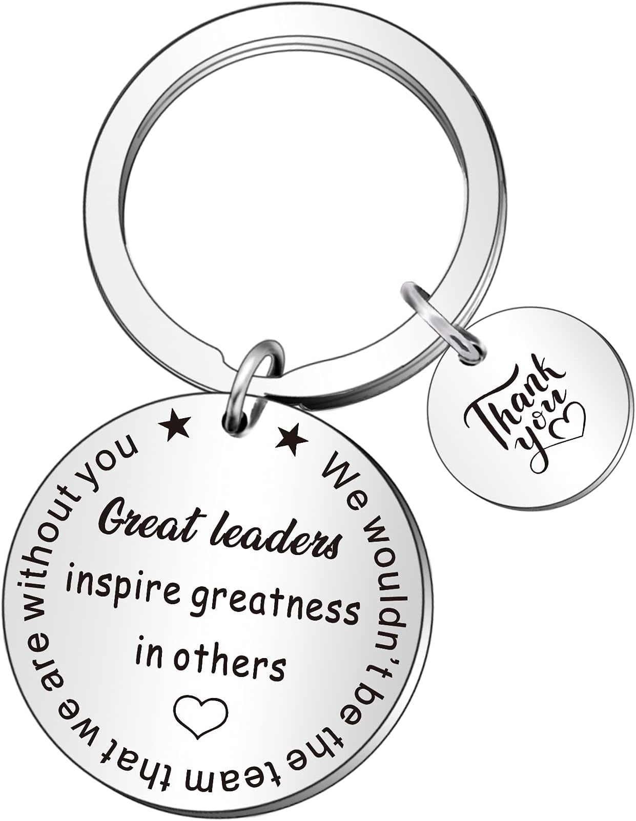 Leaders Boss Appreciation Keyring - Christmas, Men, Women, Office, Birthday, Thank You, Leaving, Retirement Gifts