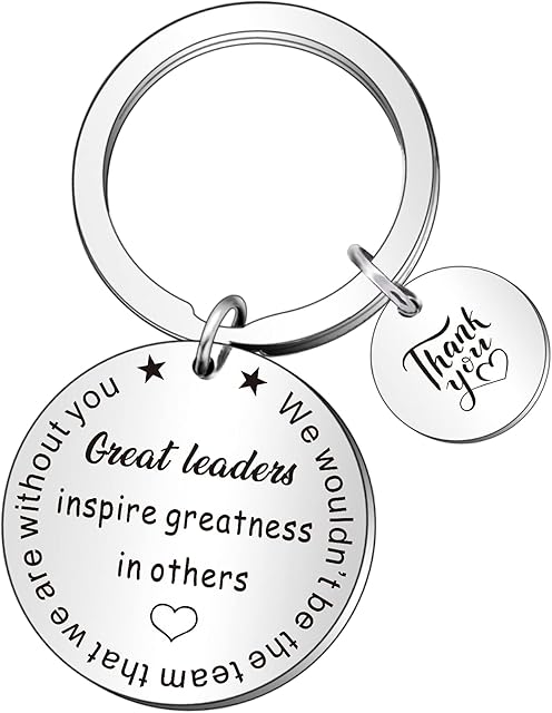 WTOPP Leaders Boss Appreciation Gifts Keyring for Christmas Men Women Office Gifts for PM Supervisor Mentor Leader Birthday Thank You Leaving Going Away Gifts Retirement Coworker Boss Day Presents