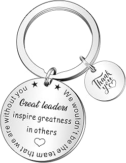 Leaders Boss Appreciation Gifts Keyring for Christmas Men Women Office Gifts for PM Supervisor Mentor Leader Birthday Thank You Leaving Going Away Gifts Retirement Coworker Boss Day