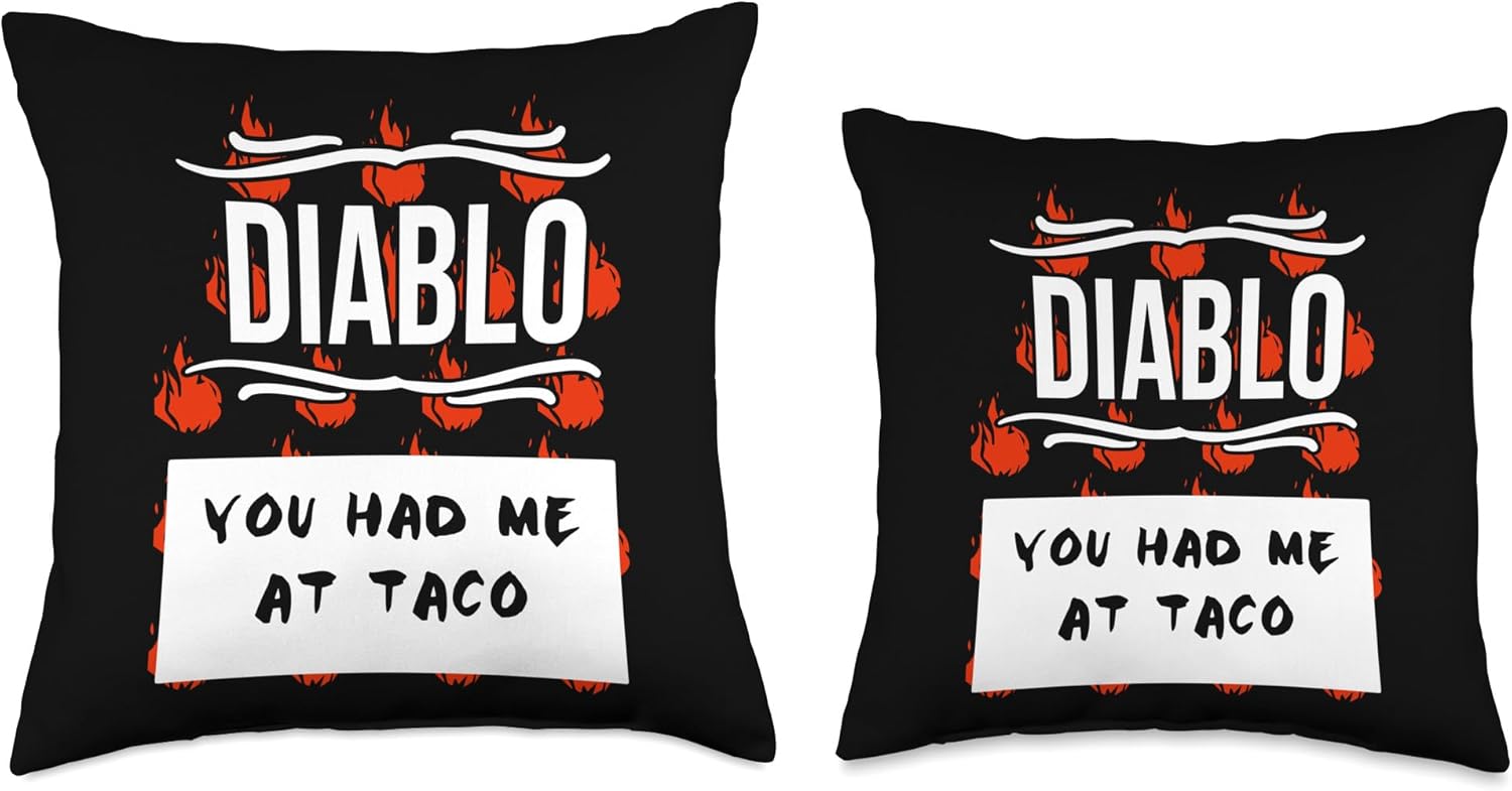 HOT SAUCES Diablo Sauce You Had Me at Taco Throw Pillow