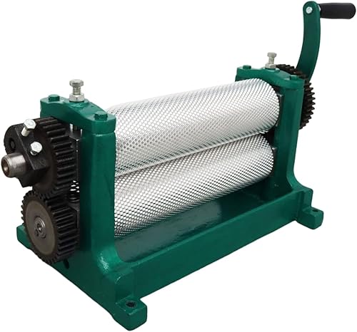 Miniatura 2 de TECHTONGDA Máquina de molino de hojas de cera de abejas Prensa de rodillo manual para apicultura Hoja de cera Base de nido de abeja Celda de 0.2