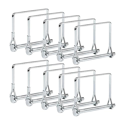 Paquete de 10 pasadores de acoplador de remolque de 516 x 3-12 pulgadas, pasador de enganche de remolque resistente, pasador de bloqueo de eje de