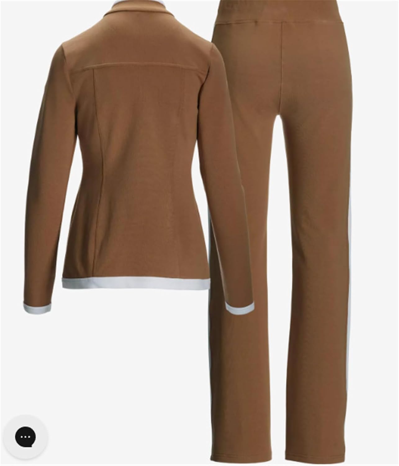 Womens Sexy 2 Pieces Colorblock Blazer Zipper Jackets Bodycon Pants Party Clubwear Tracksuit Outfits Set - Image 6