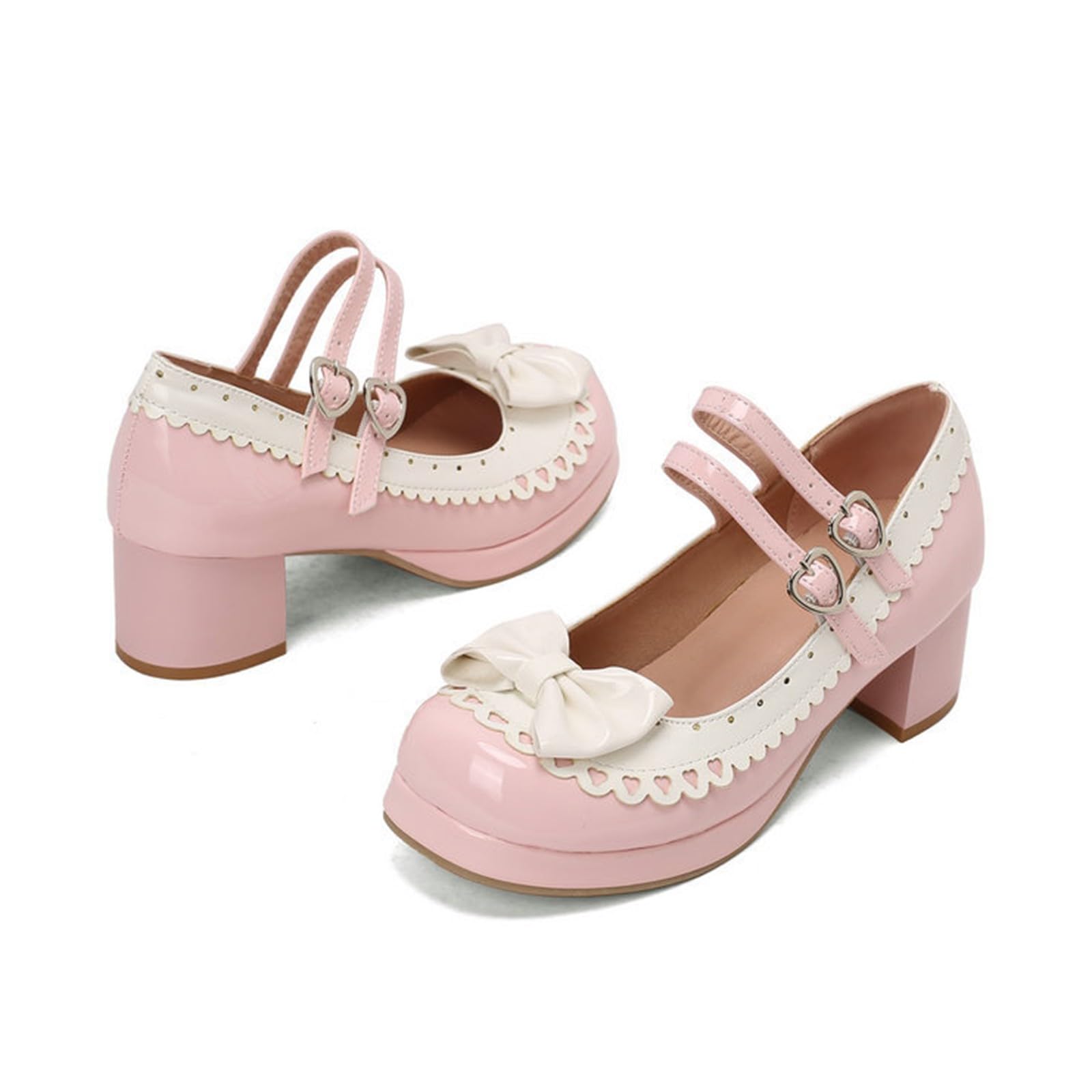 Scarpe da donna con plateau Mary Jane, tacco a blocco, graziose scarpe Lolita | Scarpe da donna per cosplay, scarpe da ballo con tacco basso, eleganti scarpe in pelle basse per feste