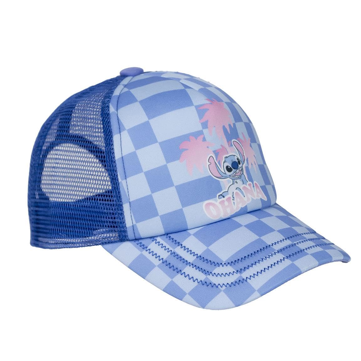 CERDÁ LIFE'S LITTLE MOMENTS Gorra con Visera de Stitch - Color Azul - Medida de 58 cm - Elaborada con Poliéster - Estampado de Stitch - Producto Original