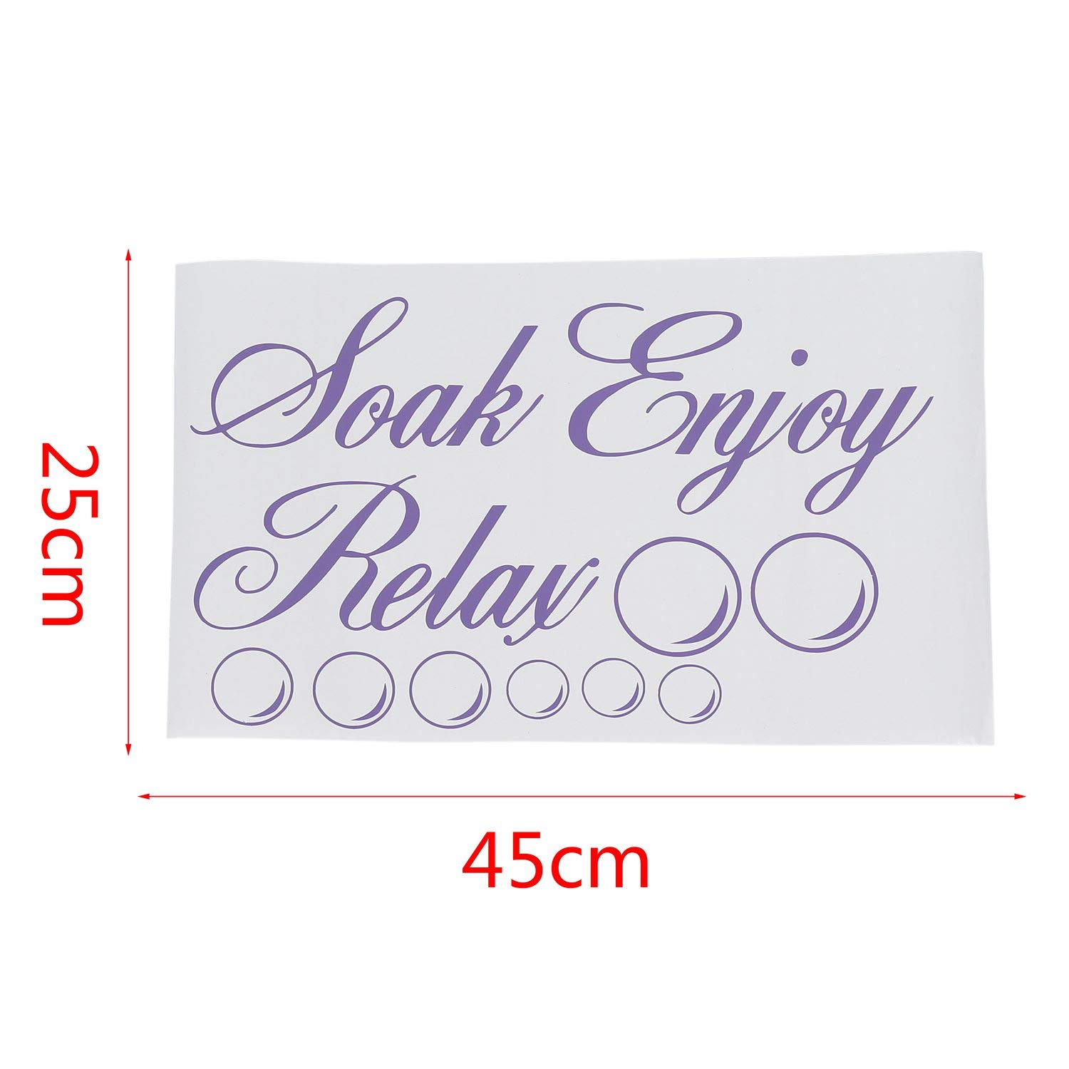 Uniquk SOAK Relax Enjoy Adhesivo de Pared para BaaO CalcomaníA de PVC DecoracióN para el Hogar: Azul
