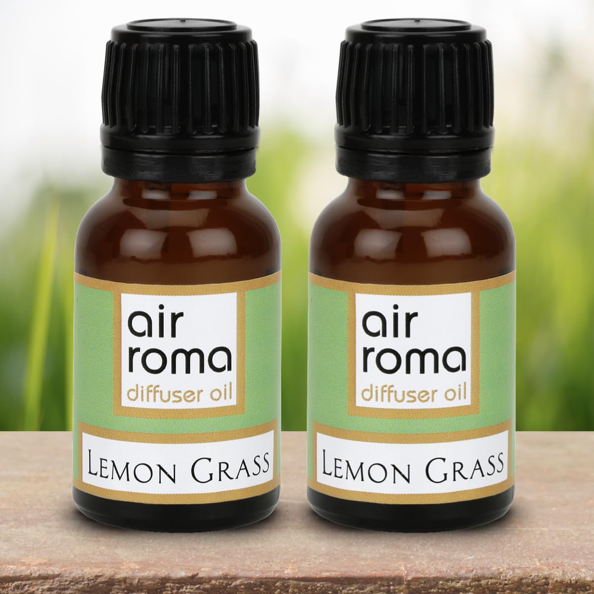 AIR-ROMA Pure, Natural and Undiluted Aroma Diffuser Oil | Home Fragrance, Aromatherapy, Helps in Concentration & Meditation (Lemon Grass)