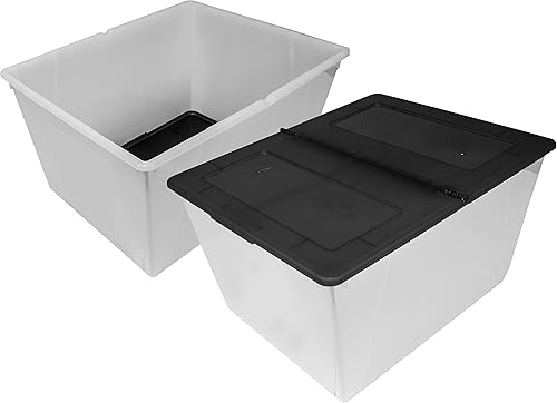 Miniatura 5 de Storex Bolsa de almacenamiento de 16 galones (60 L) con tapa plegable, 22.7 x 18.25 x 12.86 pulgadas, escarchanegro, paquete de 4 (00900A04C)