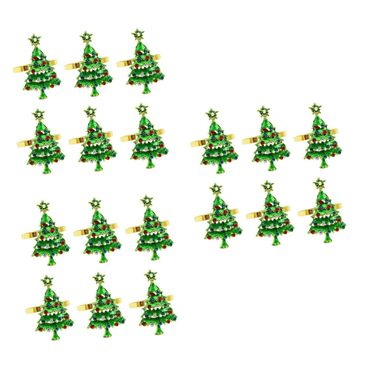 OUNONA 18stücke Weihnachtsbaum Napkin Ringe Aus Metall Festliche Serviettenhalter Für Hochzeiten Feiern Und Weihnachtsdekoration Langlebig Und Stilvoll