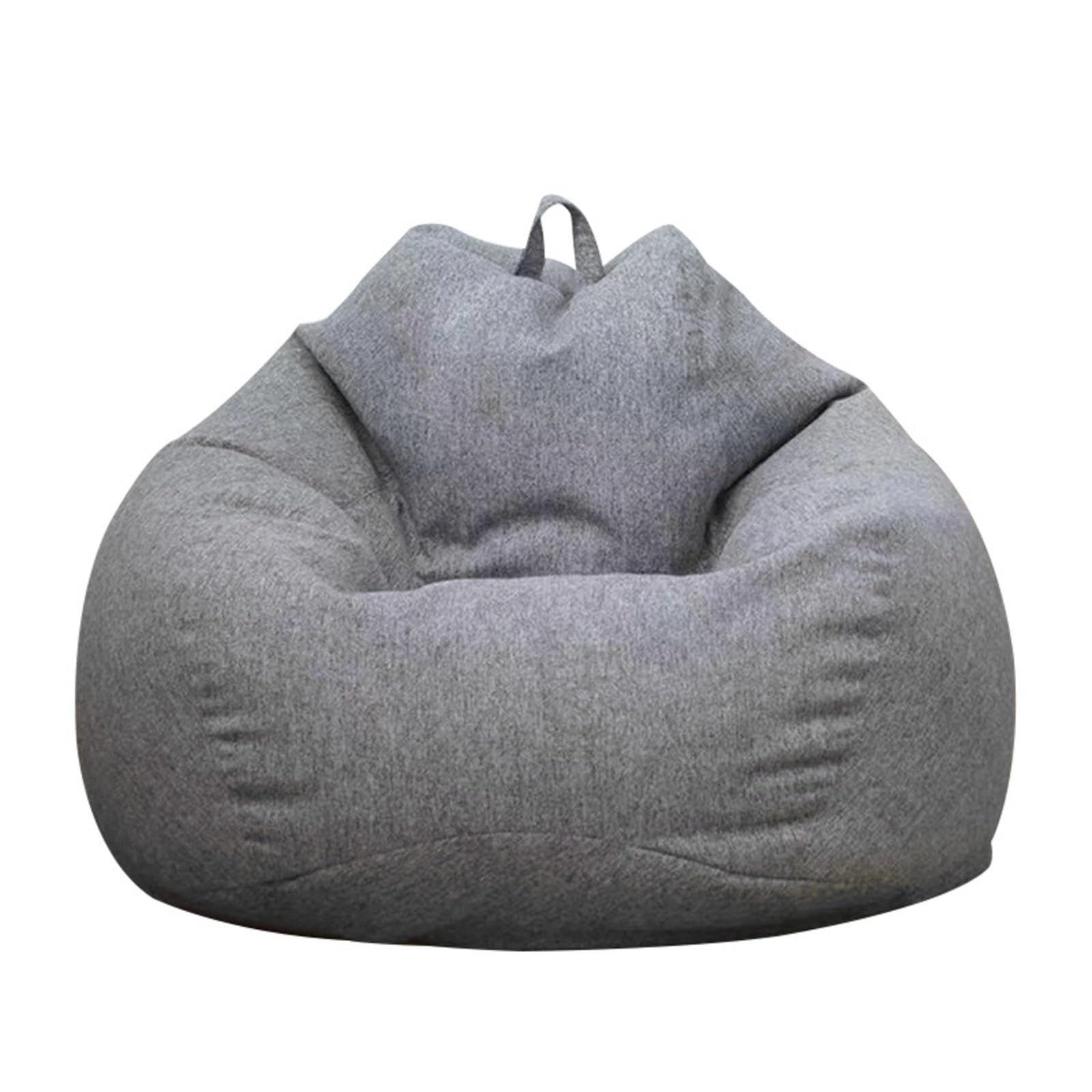 Bolsa de asiento gruesa de algodón y lino (sin relleno), almacenamiento de juguetes Fregadero Bolsa de asientos, Bolsa Organizador de Juguetes, Bolsa Organizador De Juguete Perezoso Con Cremallera,