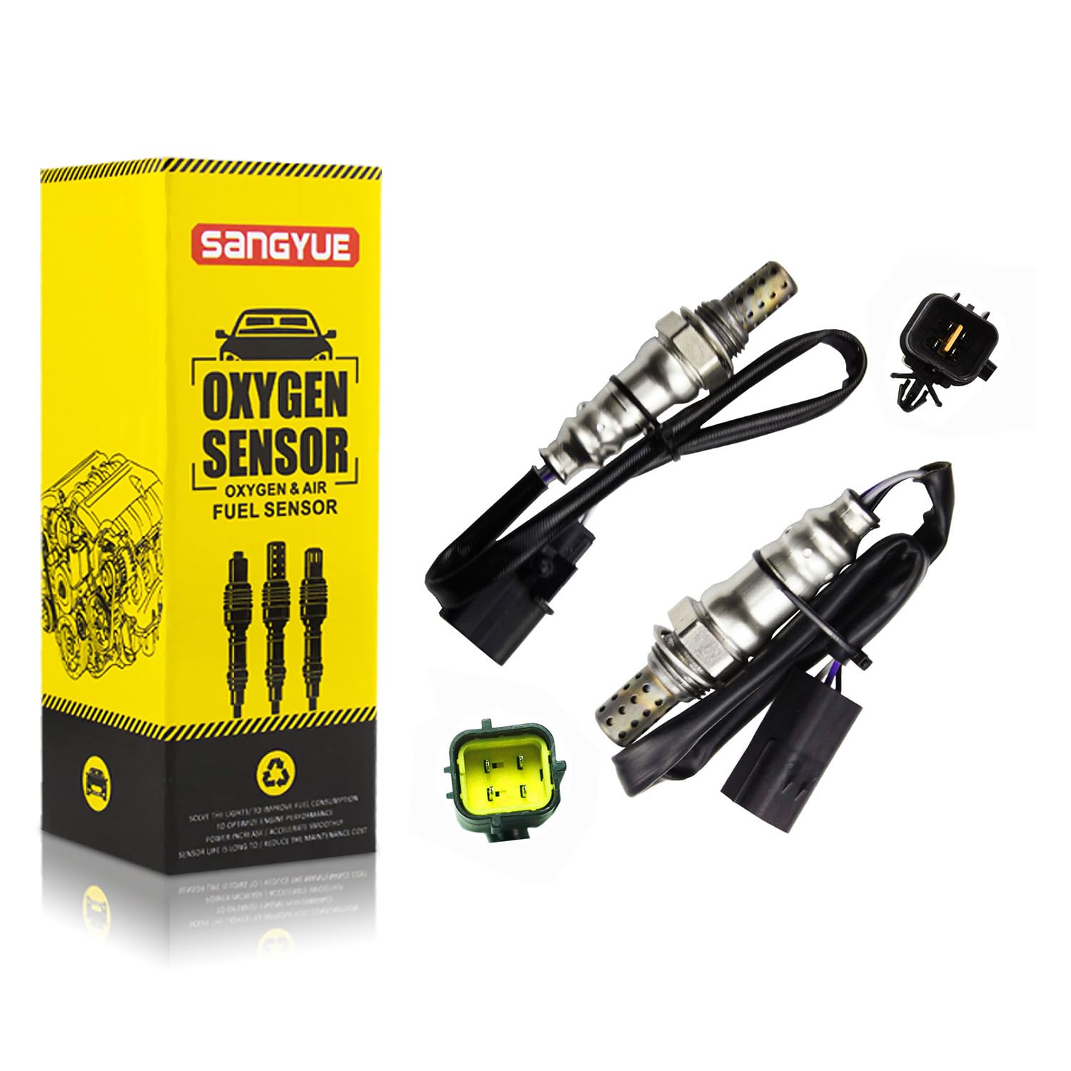2-PC Oxygen Sensor Set For Chevy Aveo & Pontiac G3 (2009-2011) 1.6L | Upstream & Downstream O2 Sensors