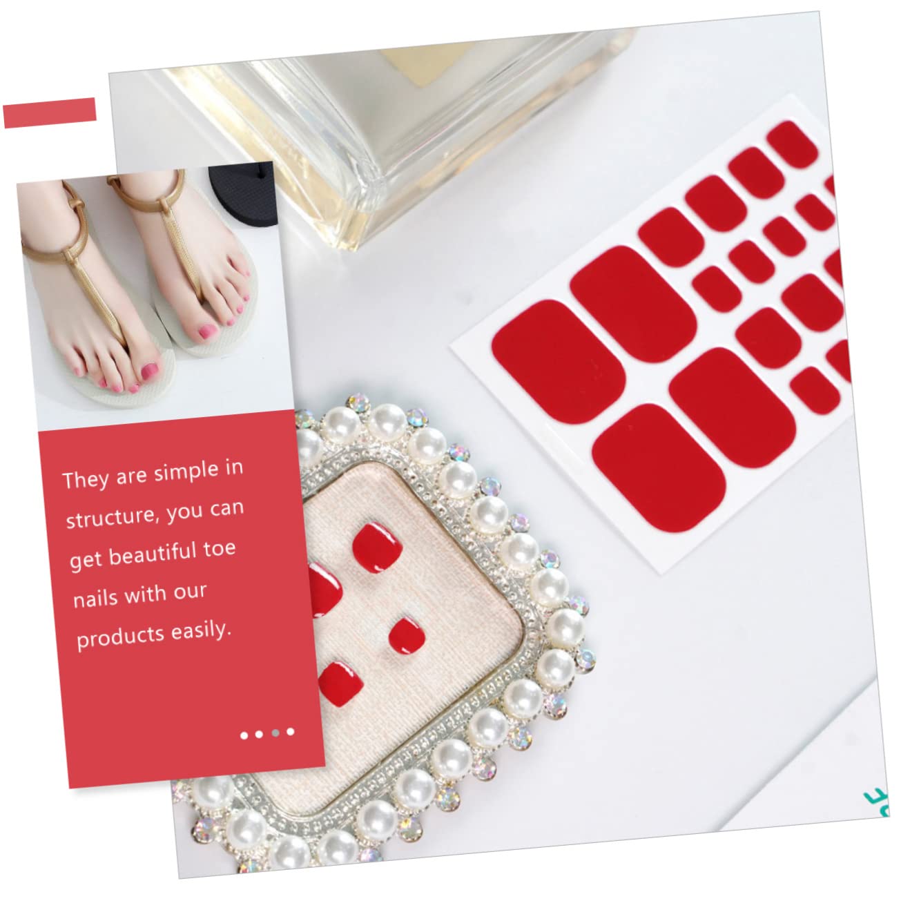60fogli Adesivi Per Unghie Dei Decorazioni Auto-adesive Per Nail Art Facili Applicare Per Manicure e Pedicure Casa Design