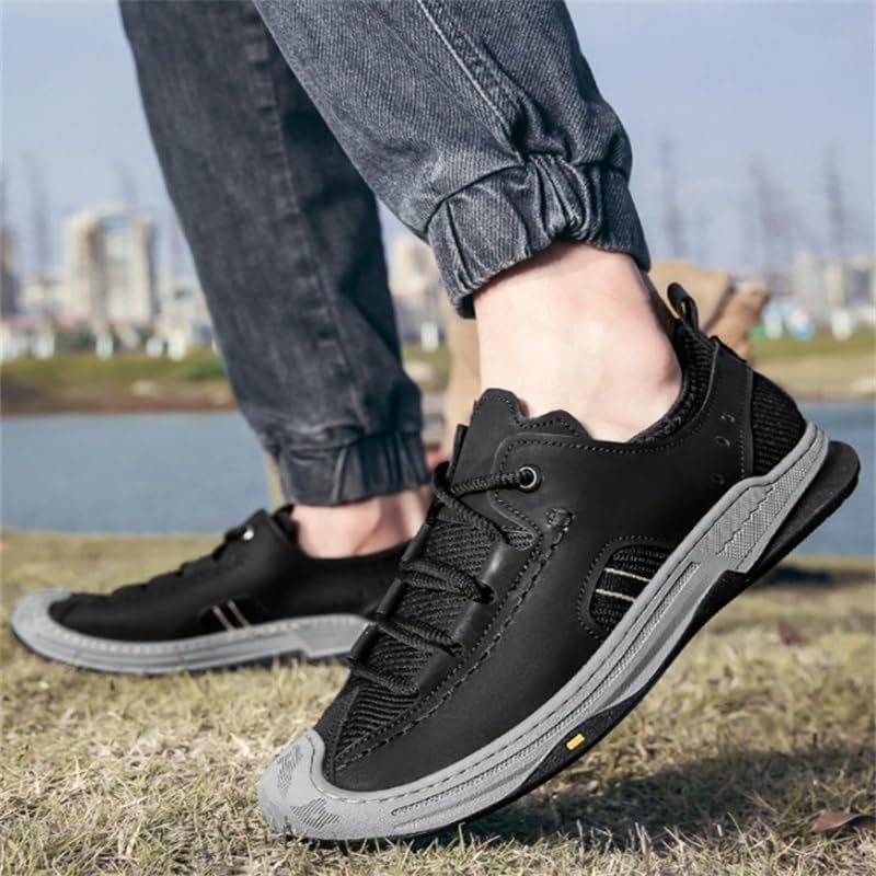 Men's Sports Shoes Casual Shoes Round-Toed Flat-Bottomed Lace-up Versatile Comfortable Breathable Non-Slip Oxford Shoes for Men