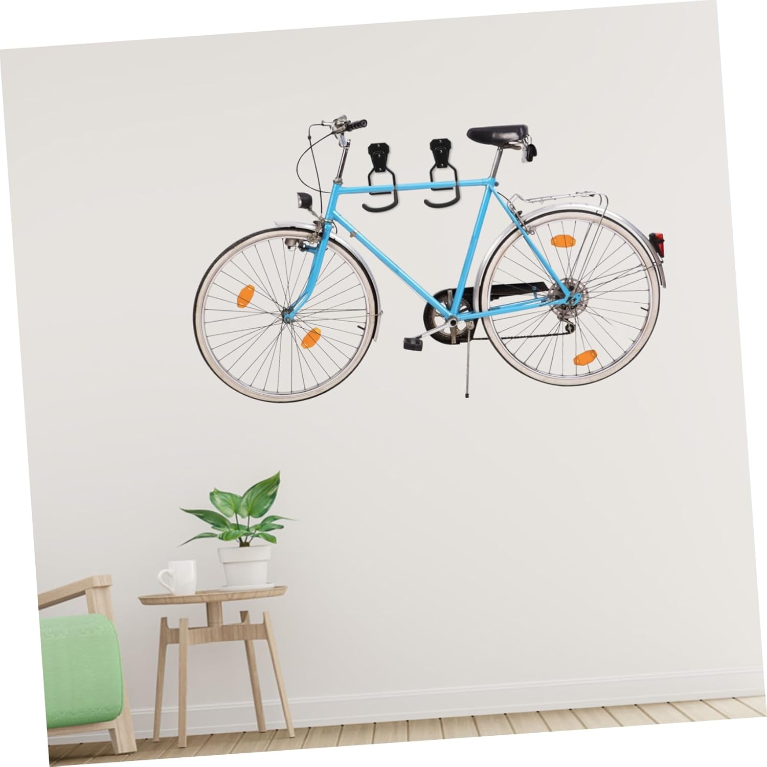 4pcs Garage Wall Hooks Sturdy Hangers for Bicycle Tool Storage Space Saving Rack for Garden Equipment and Garage Organization Multipurpose Utility