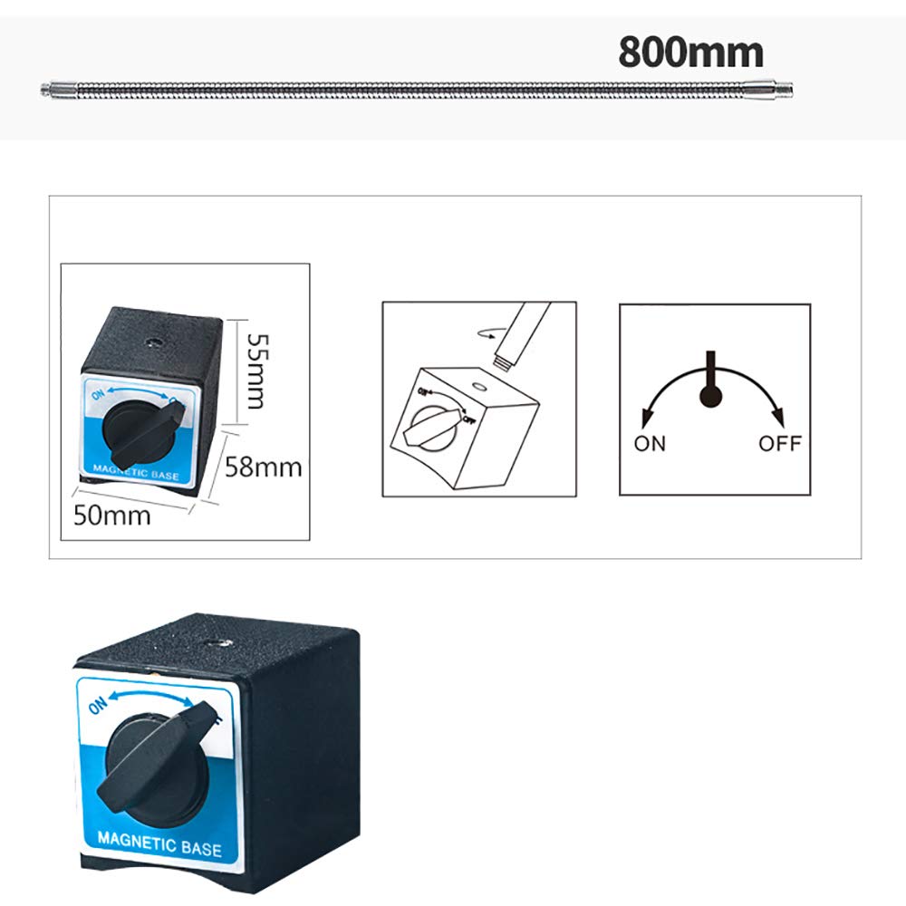 Lampe de Travail de Tour à Led à Base Magnétique Puissante - Lampe de Machine-outil - Lampe de Tour CNC - Lampe de Table Industrielle 9W AC 100-240V