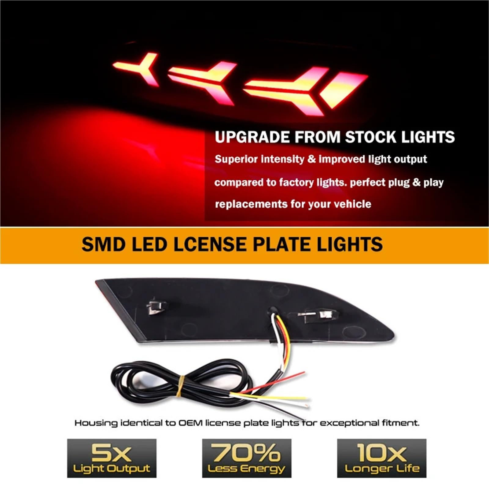 Lampa tylna zespolona 2 szt. Tylny zderzak odblaskowy światło pasuje do Ford Focus 3 2012 2013 2014 12V tylny hamulec stop kierunkowskaz ostrzeżenie przeciwmgielne(Black)