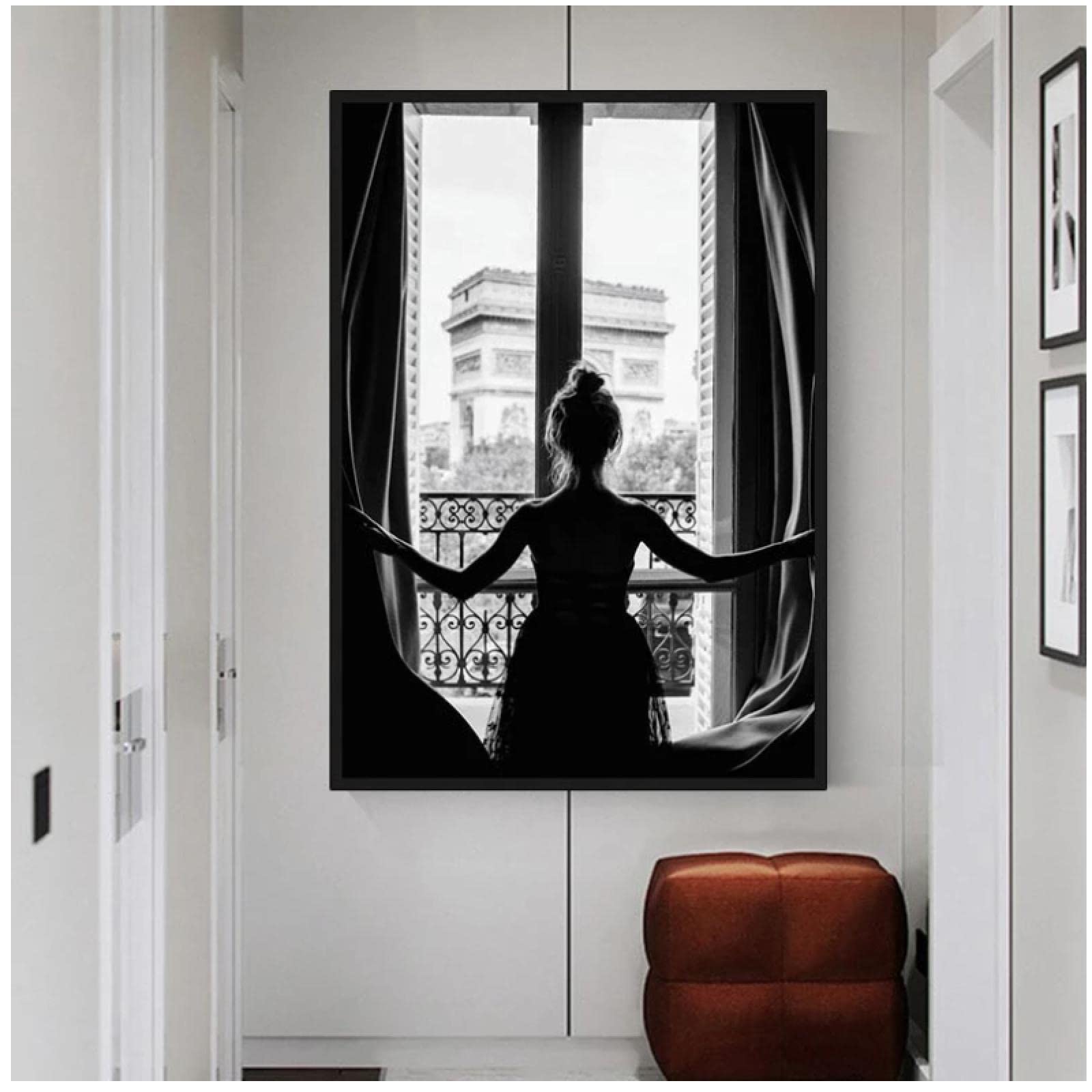 Canvas Schilderij Middelvinger Feministische Beknopt Zwart Wit Poster Wall Art Vrouw Foto Woonkamer Decor Cuadro-70x90cm Frameloze