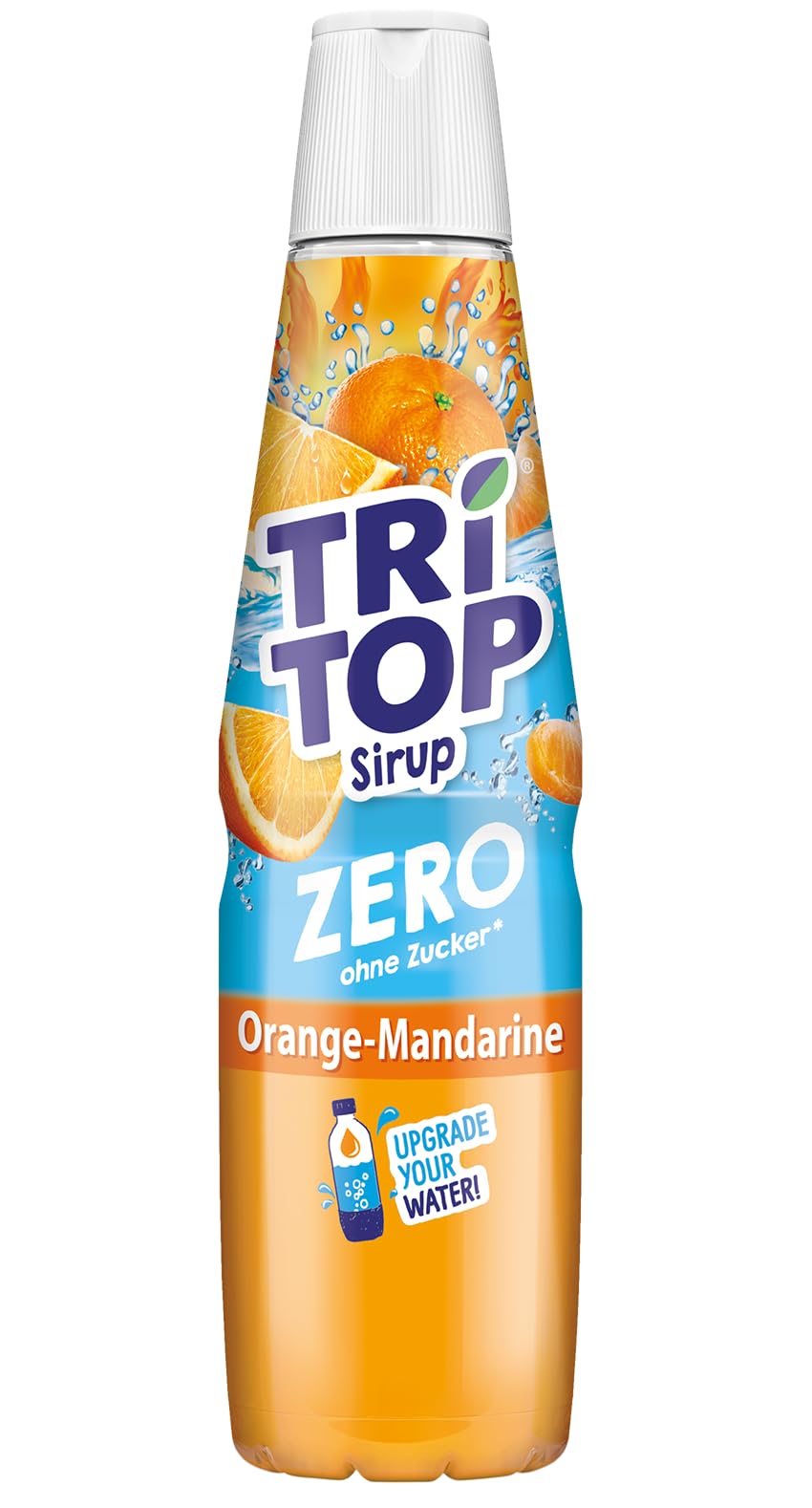 TRi TOP Sirup ZERO Orange-Mandarine ohne Zucker (1 x 600 ml) – Getränkesirup für zuckerfreie Erfrischungsgetränke mit fruchtigem Orangen-Mandarinen Geschmack