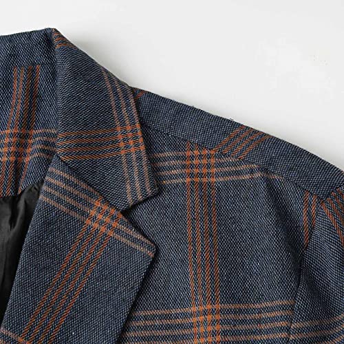 Blazer masculino casual esportivo slim fit com estampa xadrez de um botão jaqueta leve terno molhado