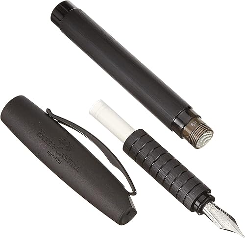 Vista 17 de Faber-Castell Essentio - Pluma estilográfica de aluminio, punta mediana con tinta negra, instrumentos de escritura fina