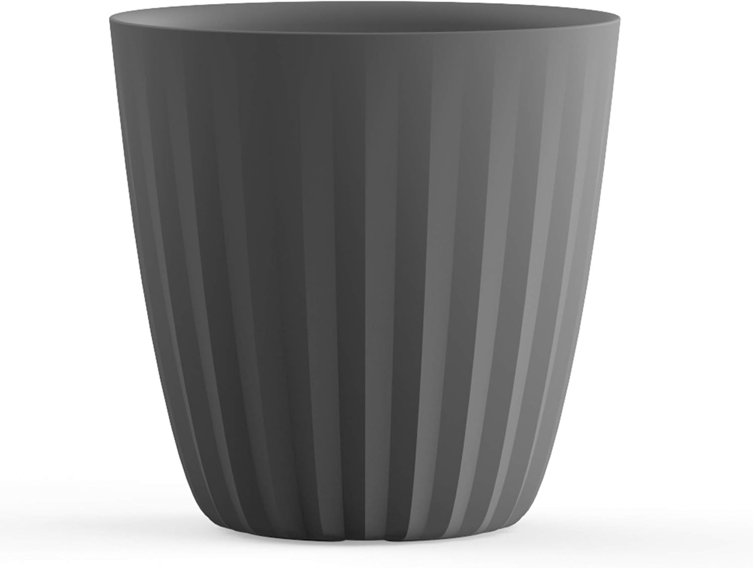 Crescent Garden Pleat Planter, Large Outdoor/Indoor Pot, 23Inch Planter (Slate