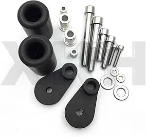 Black Delrin No Cut Frame Slider Crash Protector For 2006 2007 CBR 1000RR